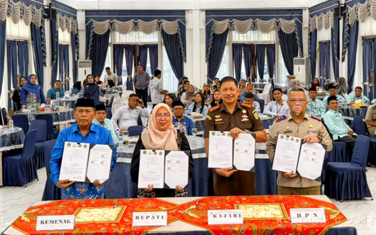 Thumbnail Berita - BPN Labuhanbatu MoU Lintas Instansi Percepatan Administrasi Tanah Wakaf
