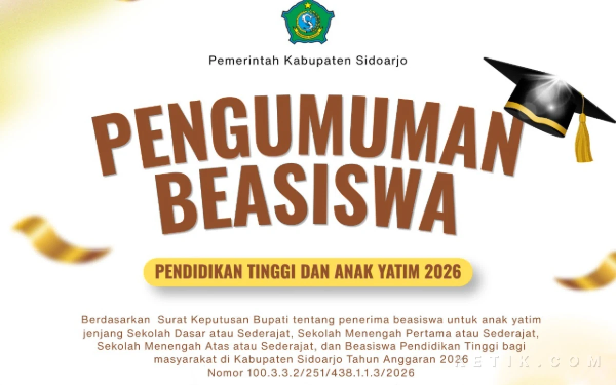 Thumbnail Berita - Ribuan Penerima Beasiswa Pemkab Sidoarjo Diumumkan, Daftarnya Bisa Diakses di Sini…