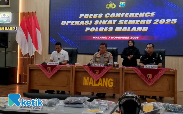 Thumbnail Polres Malang Ungkap 186 Kasus pada Operasi Sikat Semeru 2025