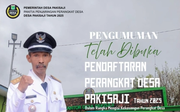 Thumbnail Berita - Pemerintah Desa Pakisaji Kabupaten Malang Resmi Buka Dua Formasi Perangkat Desa 2025, Simak Persyaratannya!