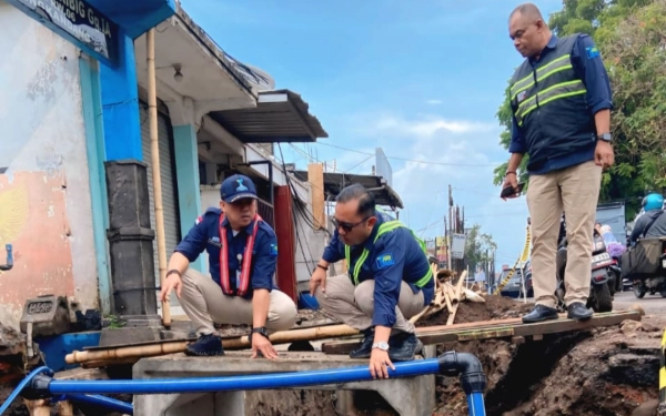 Gangguan Akibat Proyek Drainase, Tugu Tirta Kota Malang Gerak Cepat Lakukan Penanganan
