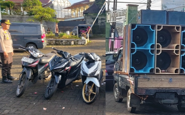 Thumbnail Ganggu Ketertiban Ramadhan, Polres Malang Sita Sound Horeg dan Puluhan Motor Balap Liar