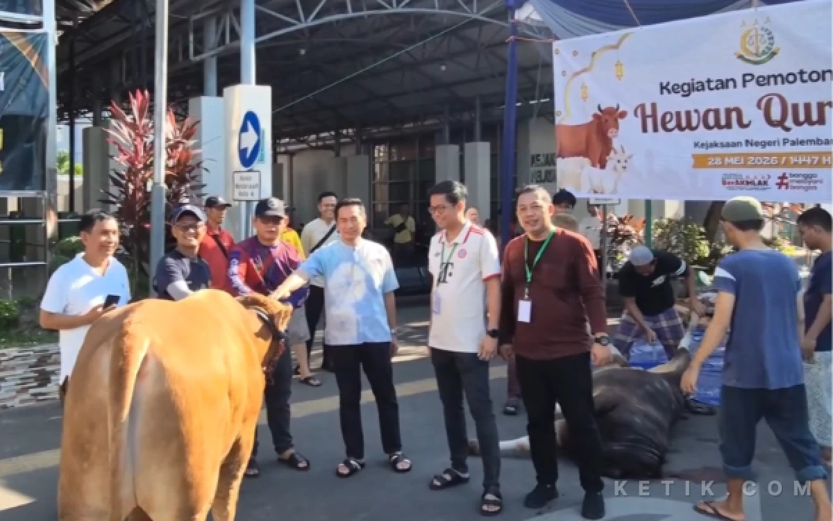 Thumbnail Berita - Kejari Palembang Sembelih 7 Sapi dan 2 Kambing, Ratusan Warga hingga Panti Asuhan Ikut Rasakan Berkah Kurban