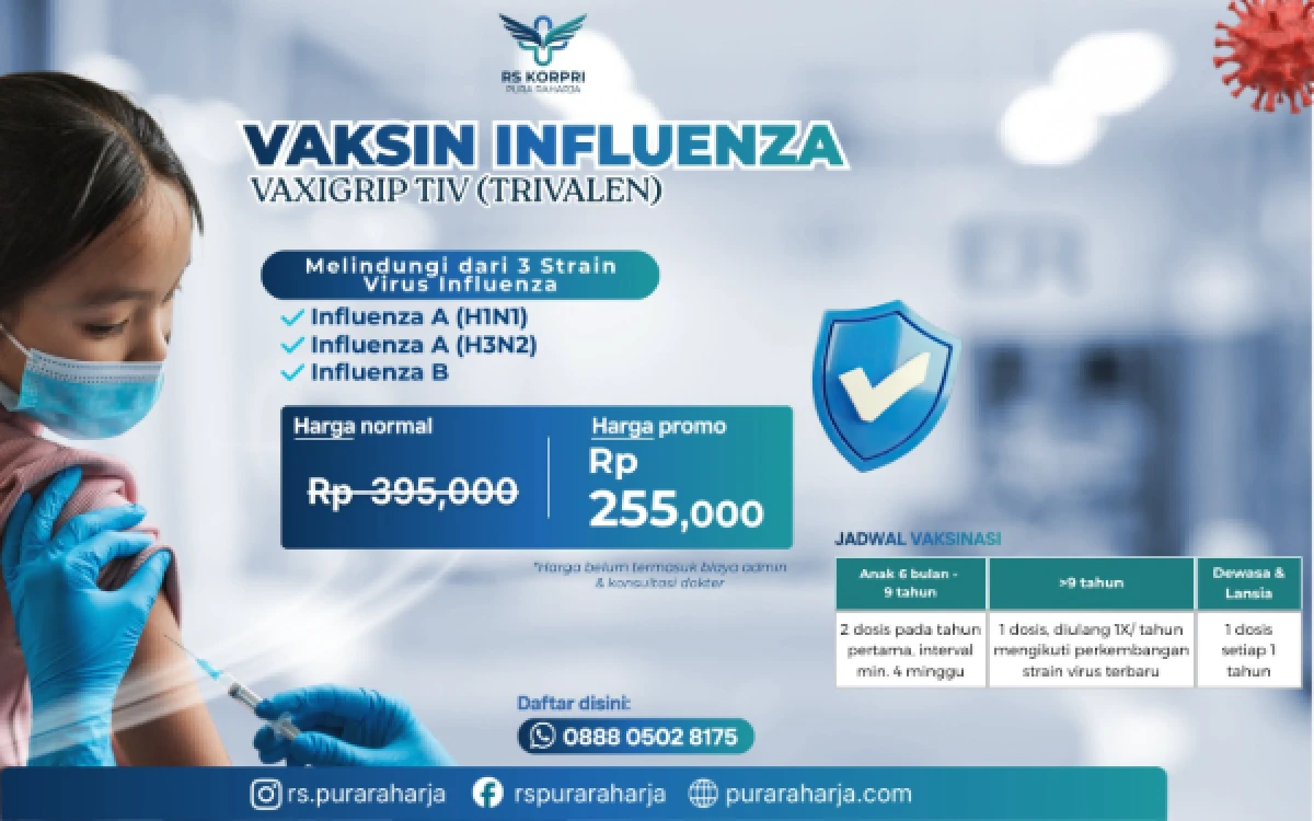 Thumbnail Berita - Rumah Sakit KORPRI Pura Raharja Siapkan Vaksinasi Anak, Mitigasi Influenza A