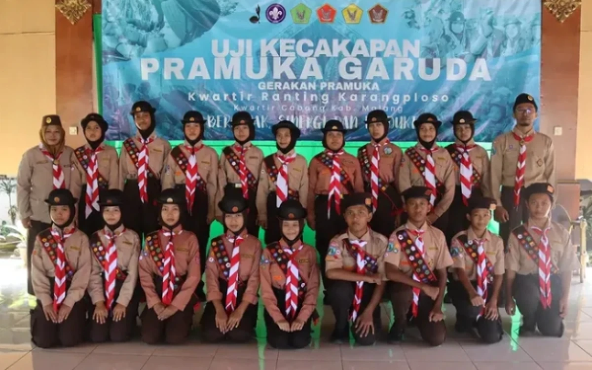 Cetak Generasi Emas, 74 Anggota Pramuka Ikuti Uji Kecakapan Pramuka Garuda Karangploso 2026