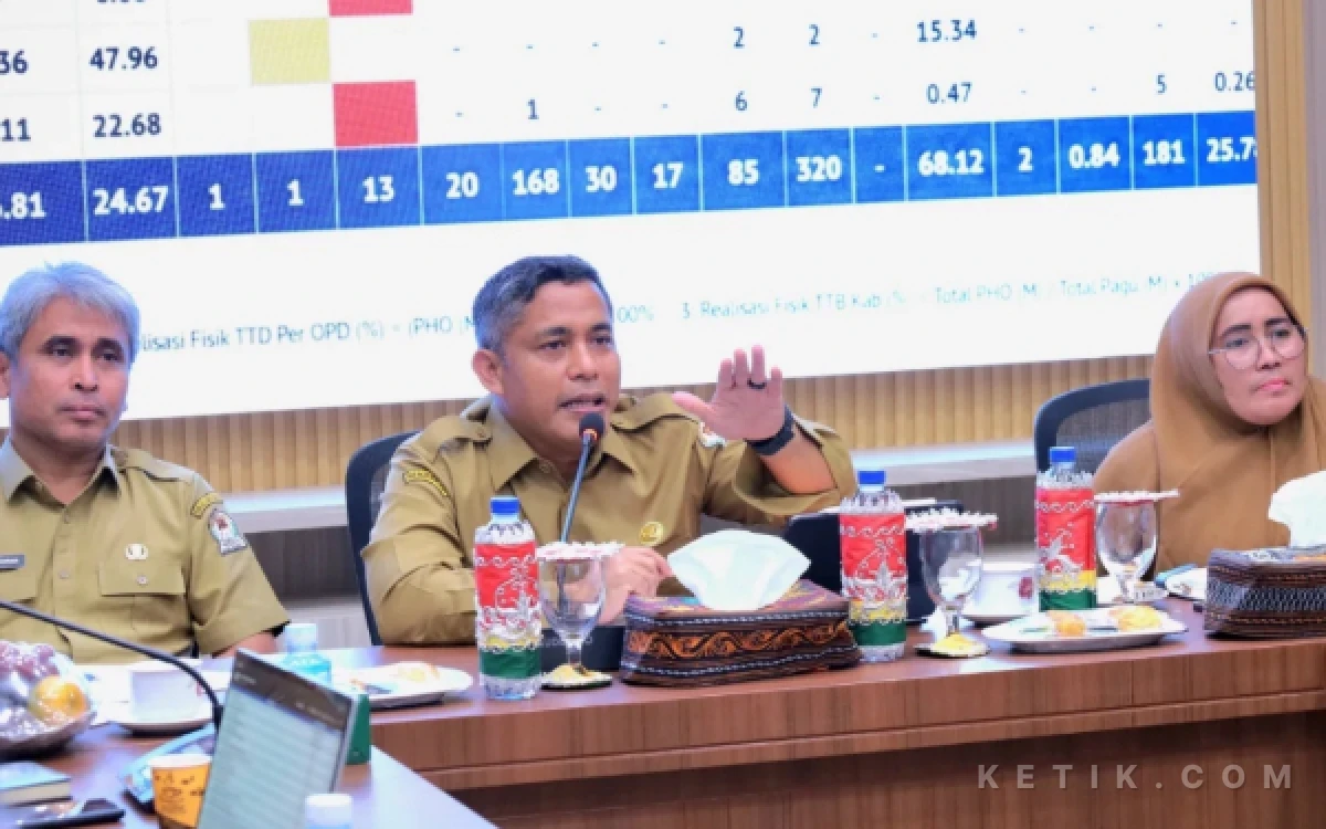 Foto Rapat intervensi peningkatan realisasi TKD yang dipimpin Sekda Aceh Barat, Kurdi,  Senin 7 September 2026. (Foto: Diskominsa)