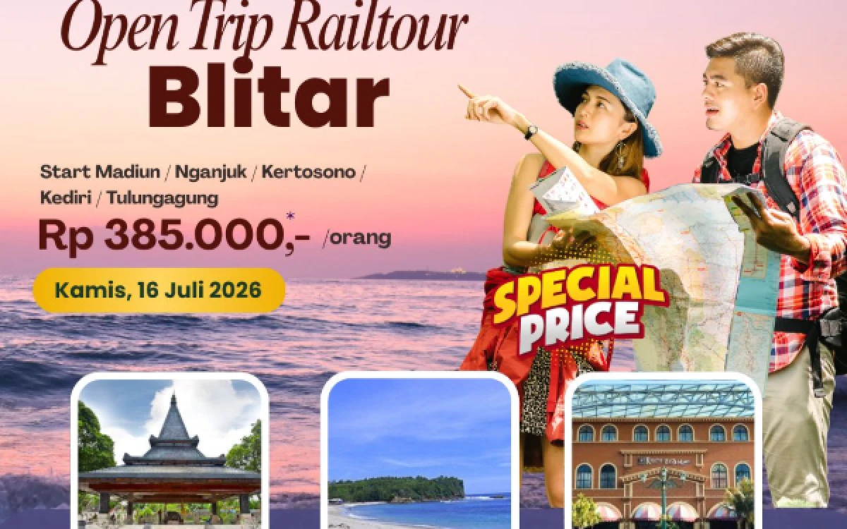 Thumbnail Berita - Liburan Bebas Macet ! Yuk Ikut Open Trip Rail Tour KAI Daop 7 Madiun Jelajah Bumi Bung Karno Blitar