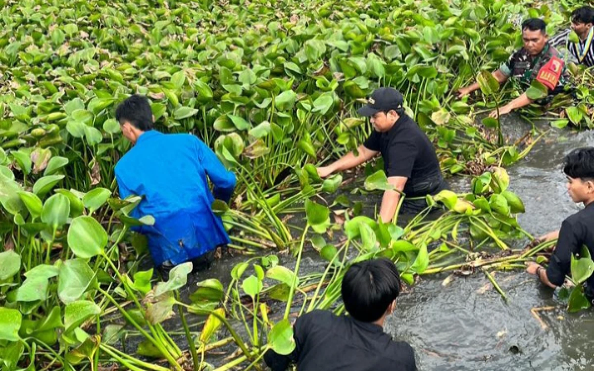 Thumbnail Berita - Aksi Bersih Saluran Irigasi di Desa Tebalo Melibatkan Kader PMII dan Pejabat Pemkab Gresik