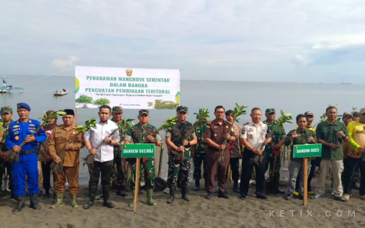 Thumbnail Berita - TNI AD Gelar Penanaman Mangrove Serentak di Situbondo, Wujud Kepedulian Lingkungan dan Penguatan Teritorial