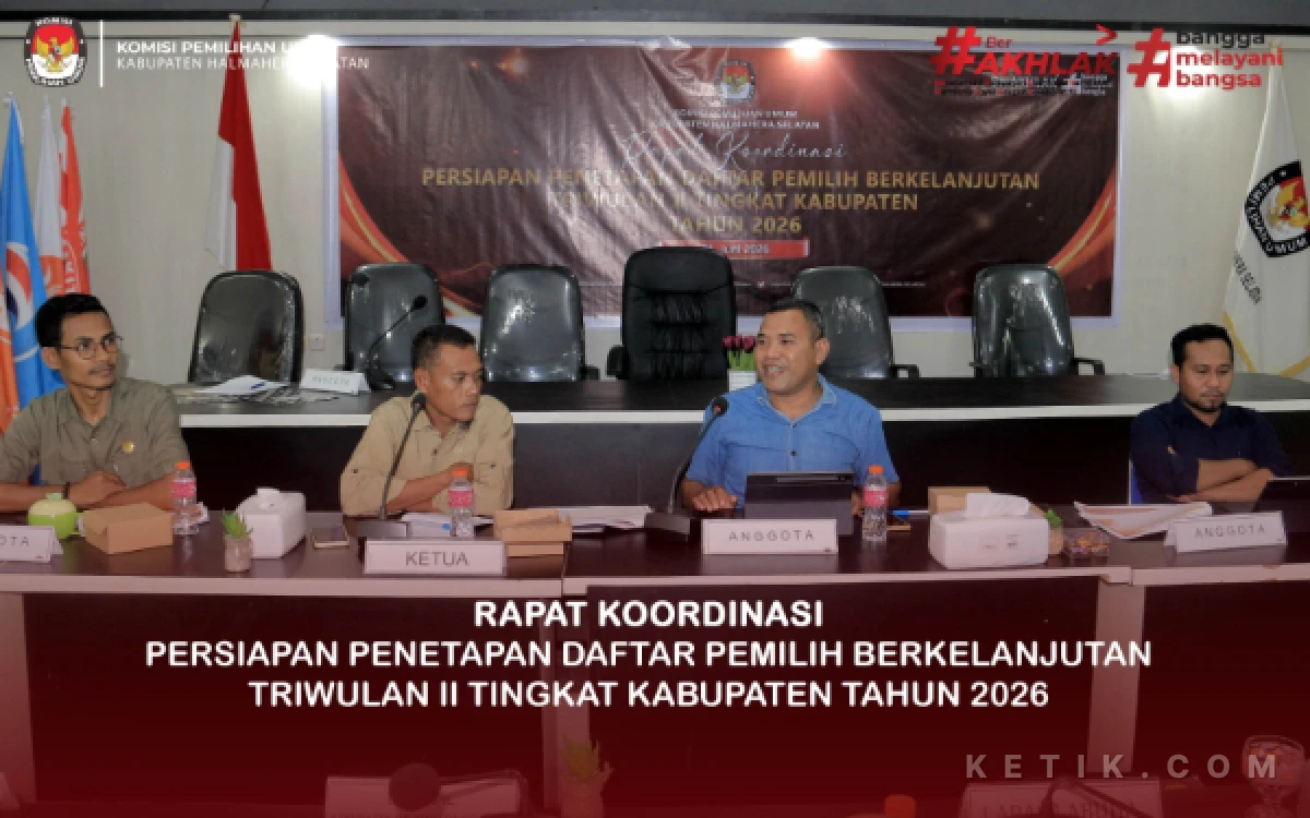 Thumbnail Berita - KPU Halmahera Selatan Gelar Rakor PDPB Triwulan II Tahun 2026