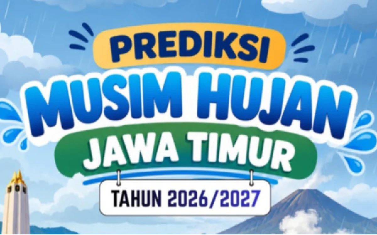 Thumbnail Berita - Kapan Musim Hujan 2026/2027 di Jawa Timur? Ini Jadwal dan Puncak Hujan Menurut BMKG