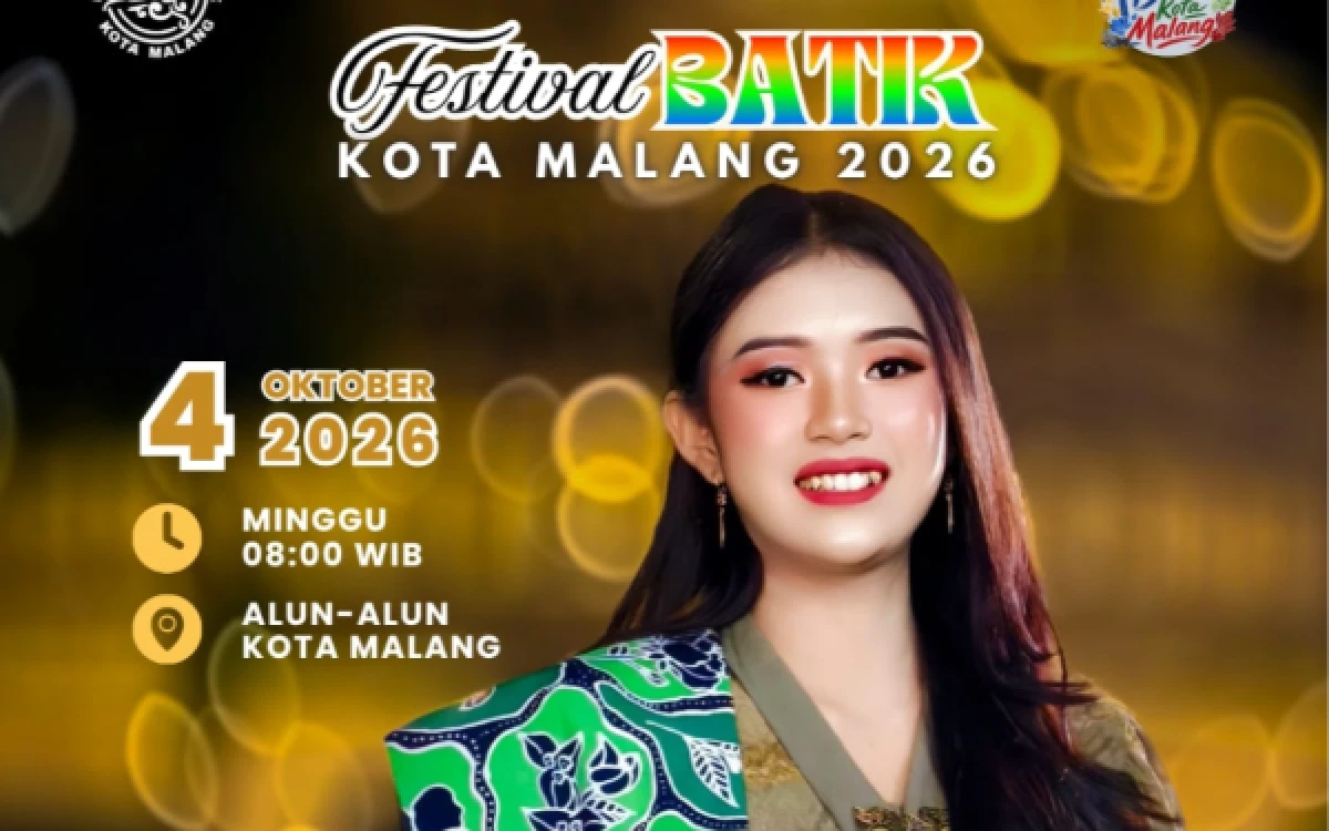 Thumbnail Berita - Besok! Festival Batik Kota Malang 2026 Digelar, Motif Sekar Jagad Panca Warna Resmi Diluncurkan di Alun-Alun