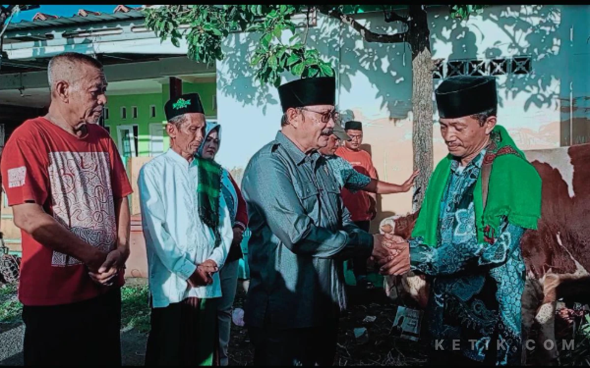 Thumbnail Berita - Wakil DPRD Suyatno Serahkan Sapi Kurban 1 Ton dari Presiden Prabowo kepada Warga Cilacap