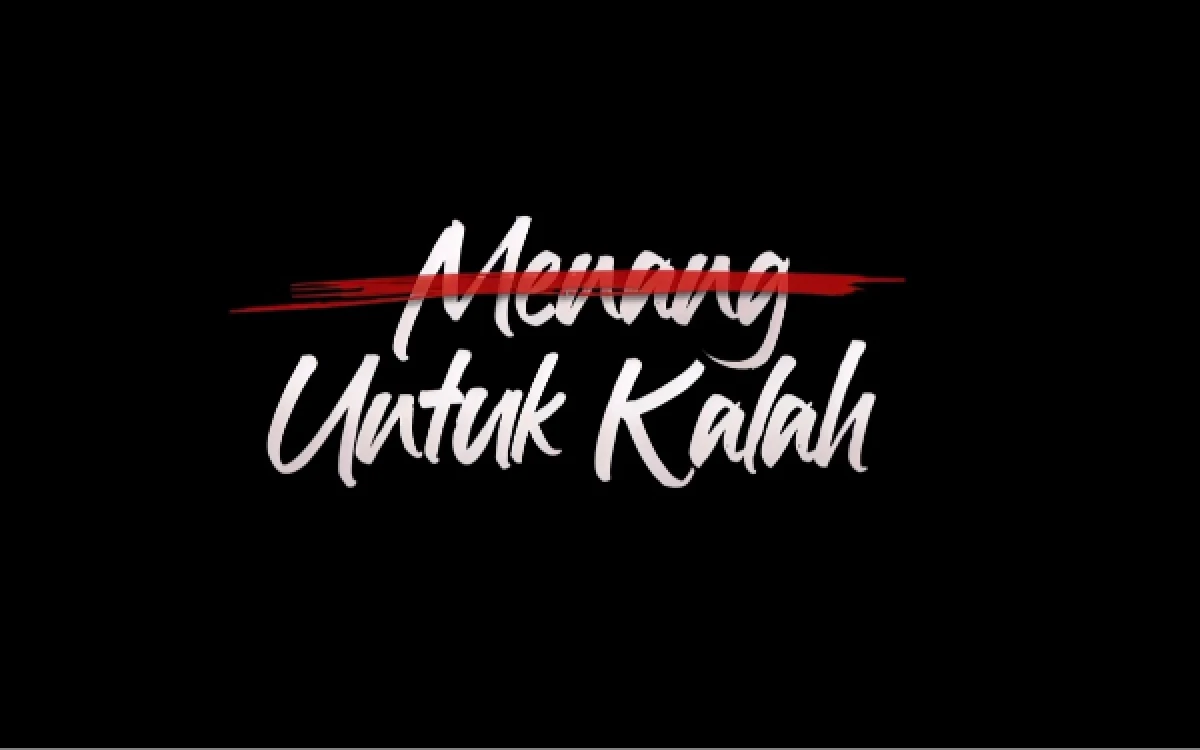 Foto Judul film "Menang untuk Kalah" garapan Para Kreator dalam trailer yang dibagikan (Tangkap layar Instagram @menanguntukkalah)