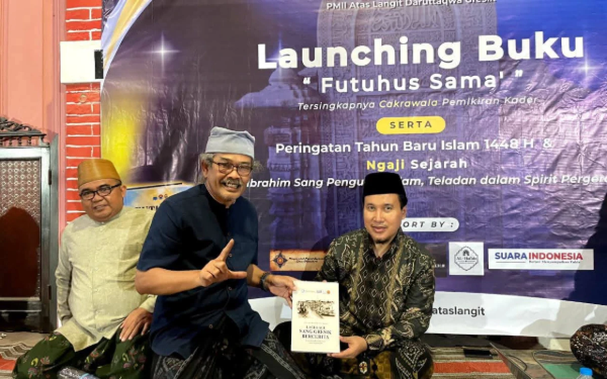 Thumbnail Berita - Launching Buku ‘Futuhus Sama’ dan Ngaji Sejarah, Cara PMII Atas Langit Daruttaqwa Gali Sejarah Lokal Gresik
