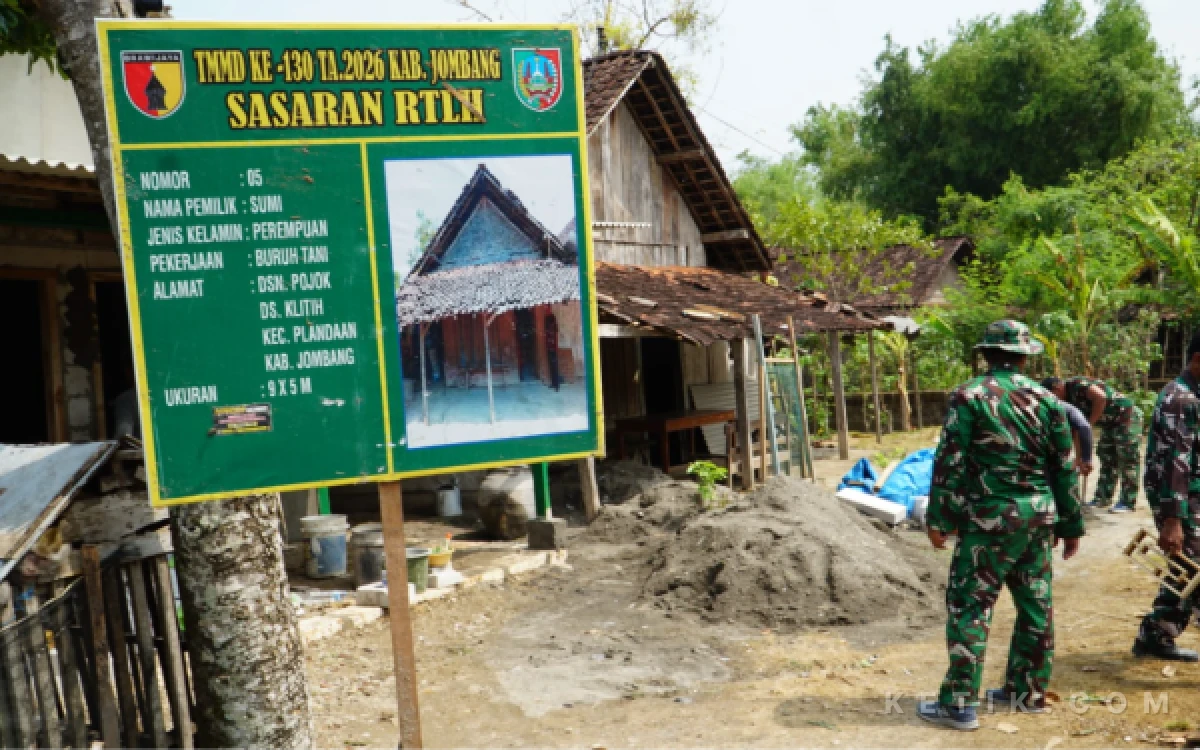 Thumbnail Berita - TMMD ke-130 Bawa Harapan, 10 Rumah Warga Jombang Kini Layak Huni