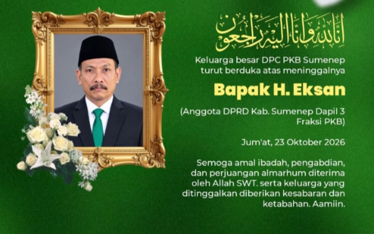 Thumbnail Berita - Anggota Fraksi PKB DPRD Sumenep H. Eksan Meninggal Dunia