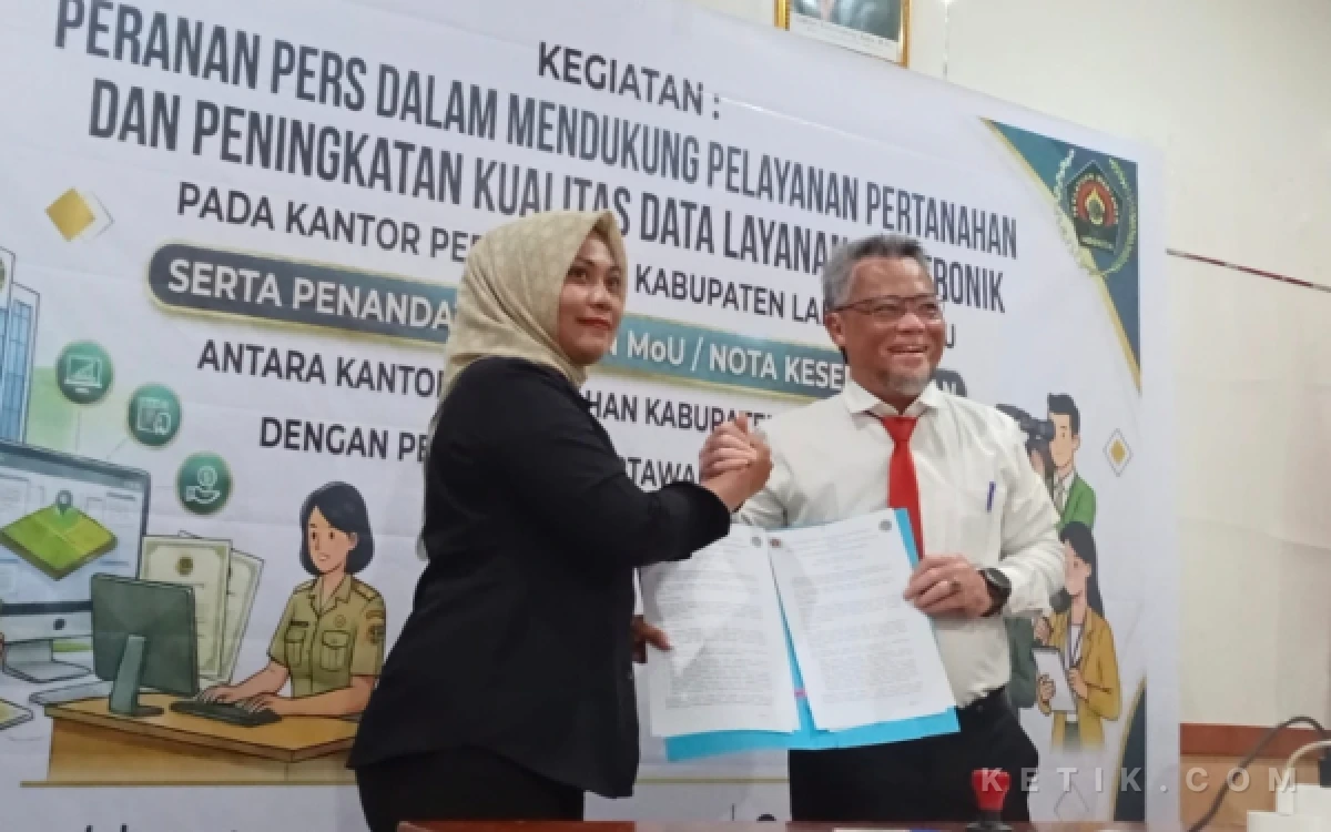 Thumbnail Berita - BPN Gandeng PWI Labuhanbatu Dongkrak Pemahaman Warga Cerdas Data Elektronik