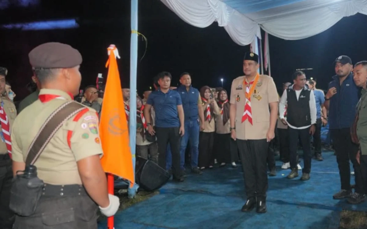 Thumbnail Berita - Bupati Asahan Ikuti Upacara dan Semarakkan Api Unggun Jamdasu XI Tahun 2026