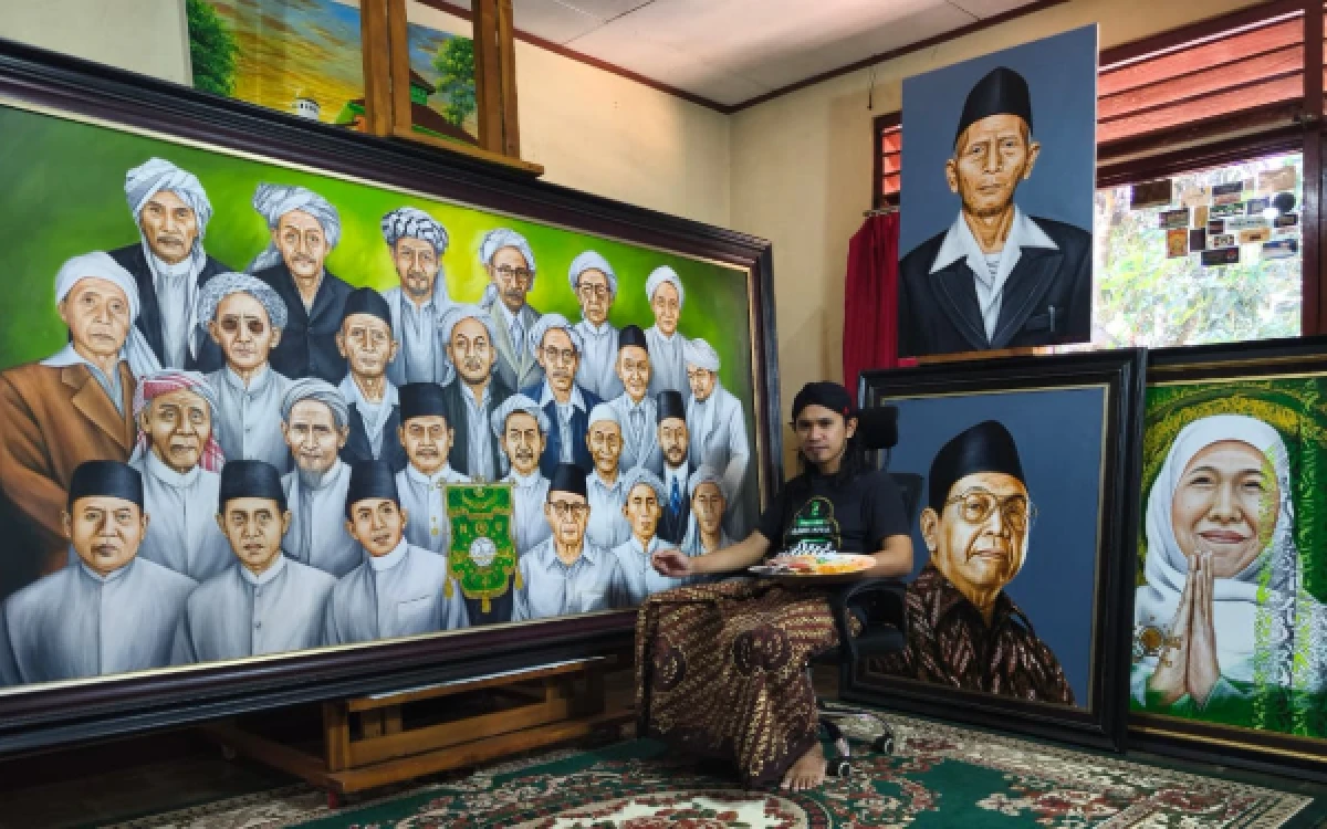 Thumbnail Berita - Pameran Lukisan Kolosal Bakal Warnai Muktamar Ke-35 NU di Tambakberas Jombang