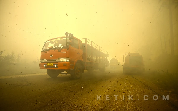 Thumbnail Berita - [FOTO] Kebakaran Lahan di Sumatera Selatan Semakin Masif
