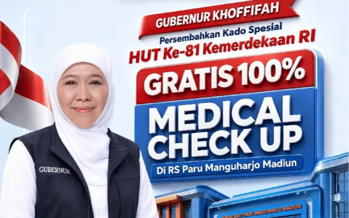 Thumbnail Berita - Kabar Baik! Khofifah Gratiskan MCU di RS Paru Manguharjo Madiun