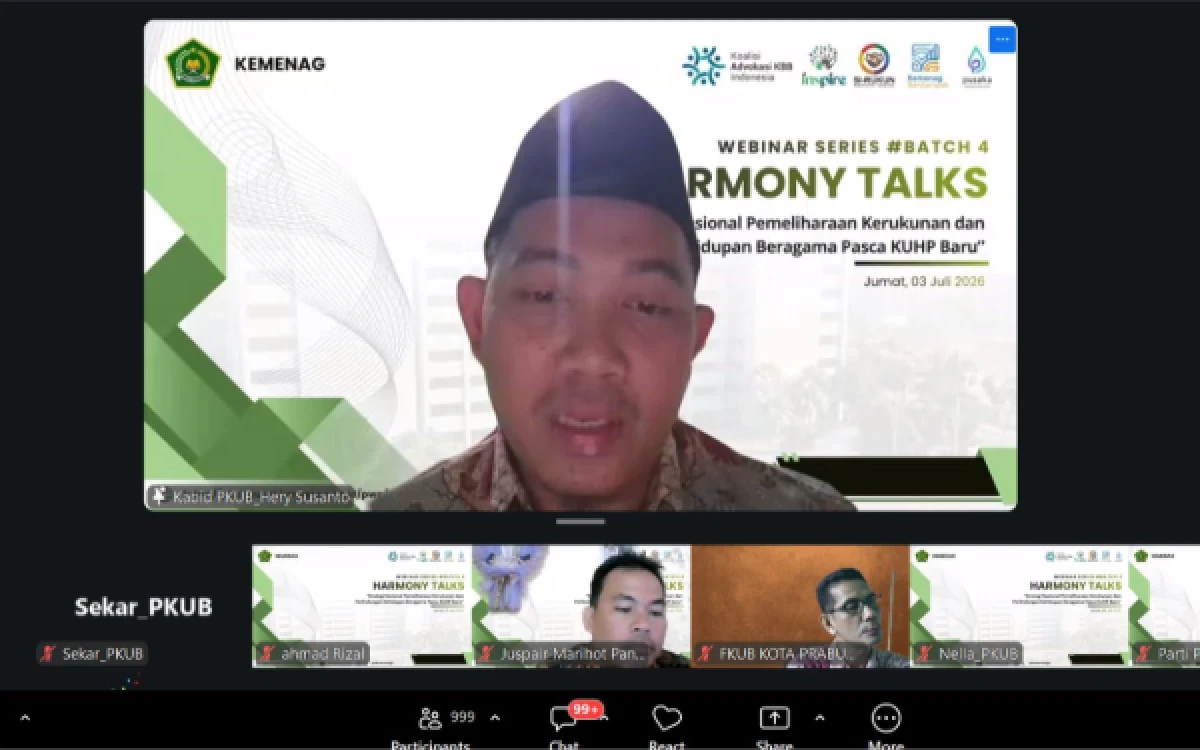 Thumbnail Berita - Ribuan Peserta Ikuti Harmony Talks Batch 4, Kemenag Dorong Paradigma Baru Kerukunan Beragama