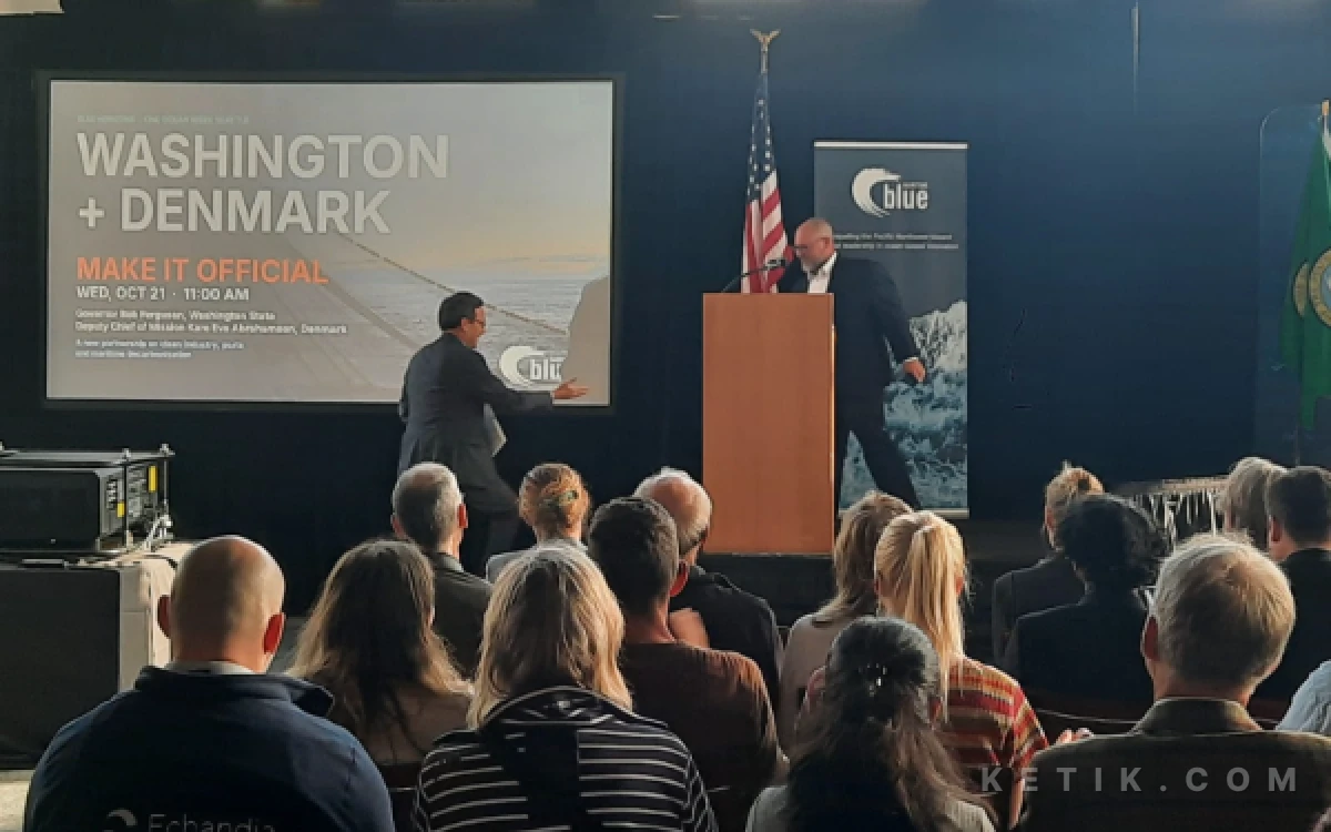 Foto Laus D.C. Rumayom saat menghadiri forum internasional One Ocean Week Seattle Summit 2026 yang berlangsung pada 19–25 Oktober 2026 di Bell Harbor International Conference Center, Washington, Amerika Serikat. (Foto: Dok. Pribadi)