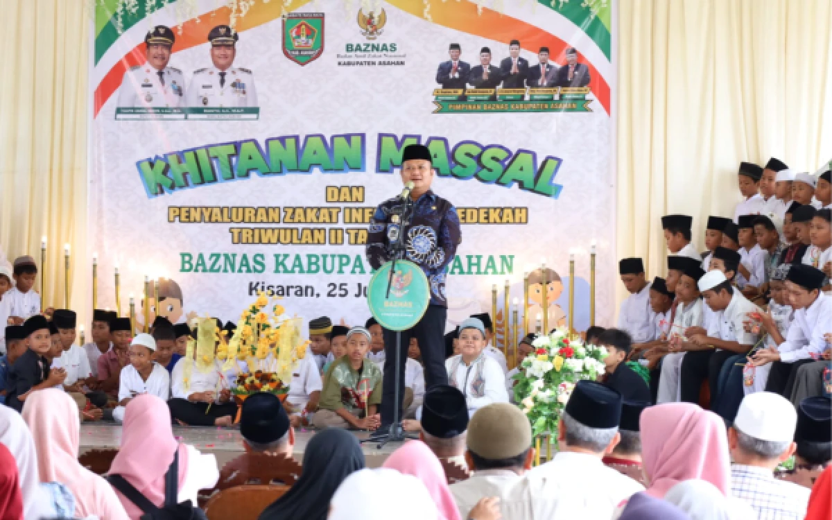 Thumbnail Berita - Wabup Asahan Saksikan Khitan Massal dan Penyaluran ZIS Triwulan II Tahun 2026