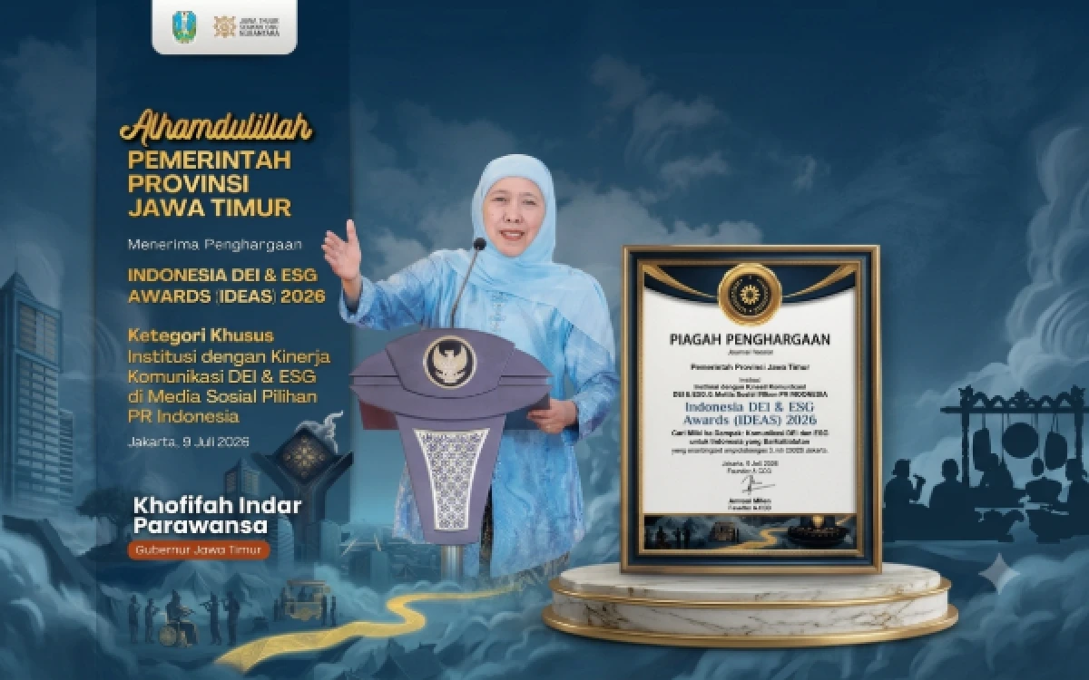 Thumbnail Berita - Top! Komunikasi Media Sosial Pemprov Jatim Raih Predikat Terbaik di IDEAS 2026