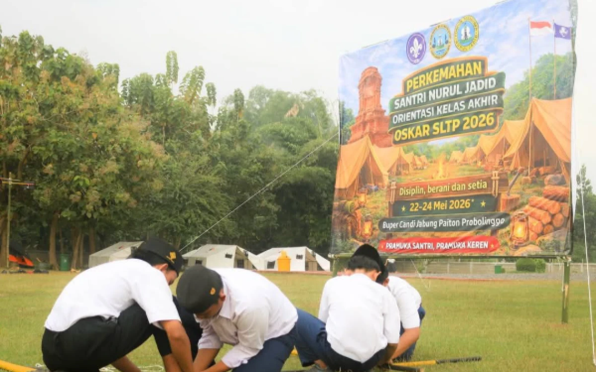 Thumbnail Berita - Gelorakan Jiwa Kepanduan, Ratusan Santri Nurul Jadid Paiton Ikuti Perkemahan OSKAR 2026 di Candi Jabung