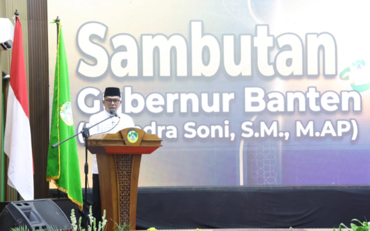 Thumbnail Berita - Hadiri Muktamar XI Al Khairiyah, Andra Soni Paparkan Program Sekolah Gratis di Banten