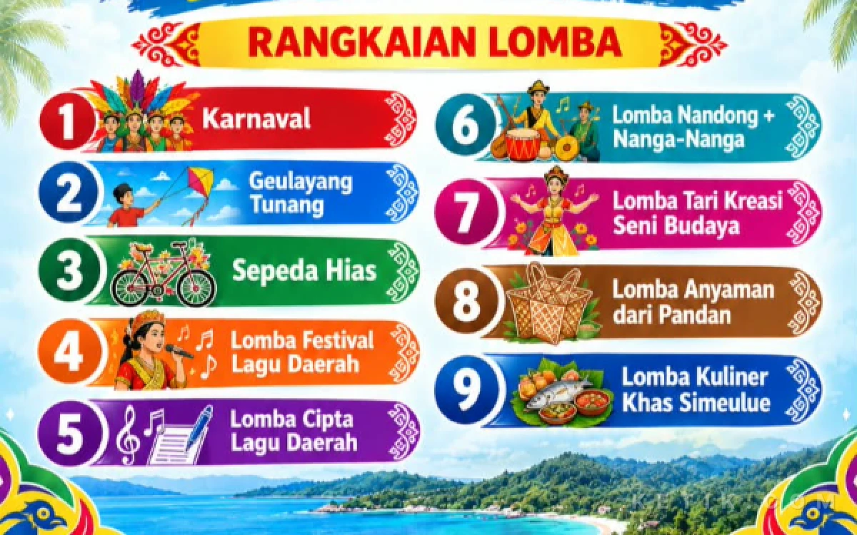 Foto Rangkaian Perlombaan dalam Rangka HUT Kabupaten Simeulue ke 27 Tahun.