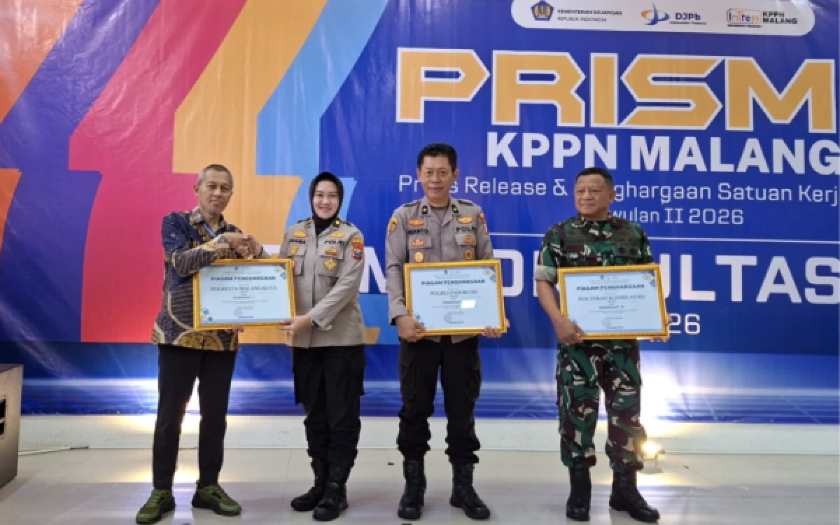 Thumbnail Berita - Polresta Malang Kota Sabet Peringkat Satu PRISMA Award 2026 Pengelolaan Anggaran