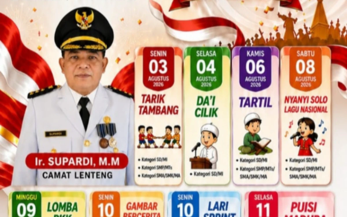 Thumbnail Berita - Kecamatan Lenteng Sumenep Semarakkan HUT Ke-81 RI dengan Puluhan Lomba