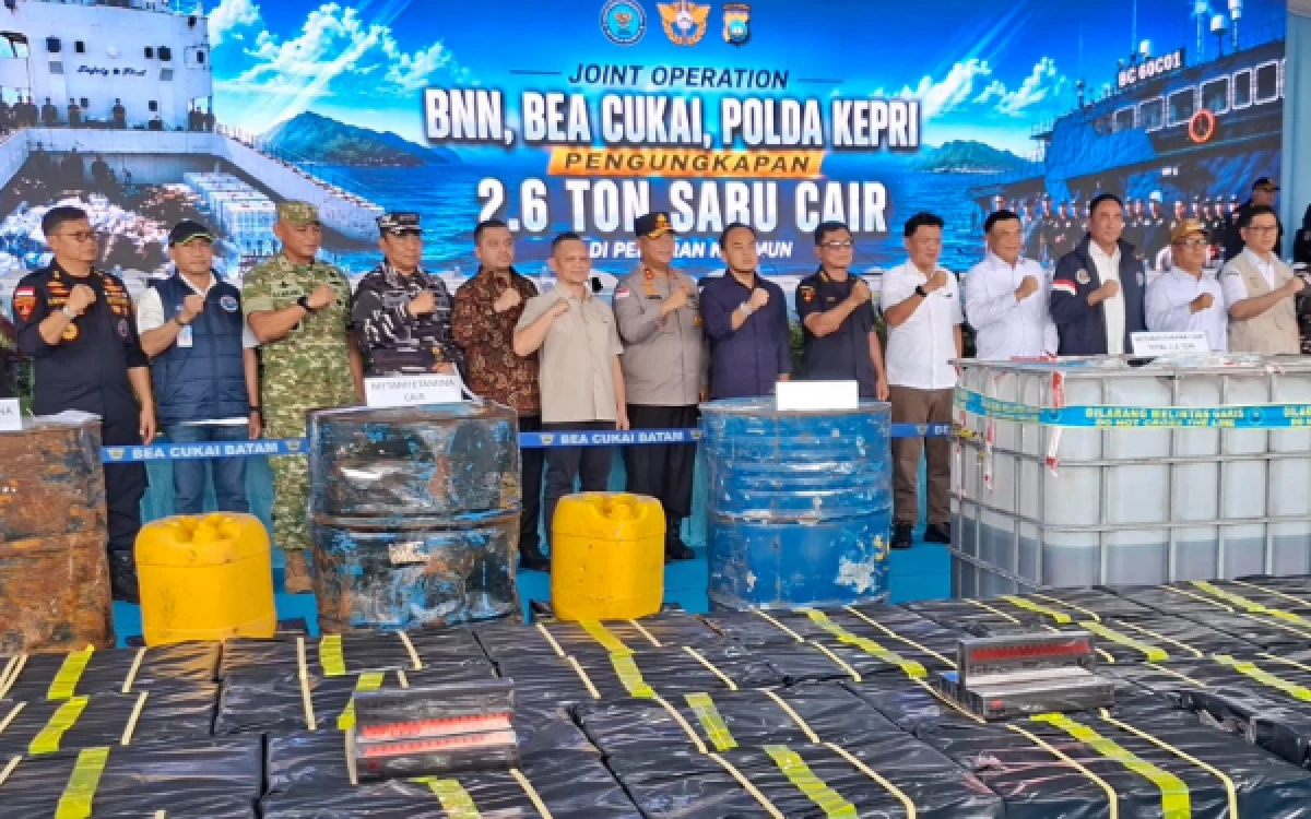 Thumbnail Berita - Penyelundupan 2,6 Ton Sabu Cair di Perairan Karimun Digagalkan