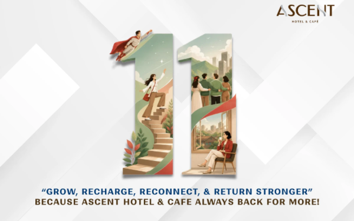 Thumbnail Berita - Ascent Hotel & Cafe Malang Rayakan Anniversary ke-11, Usung Semangat Grow, Recharge, Reconnect, and Return Stronger