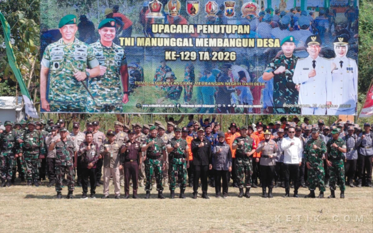 Thumbnail Berita - TMMD 129 Bojonegoro Resmi Ditutup, Tinggalkan Warisan Fasilitas Air Bersih hingga Jalan Beton