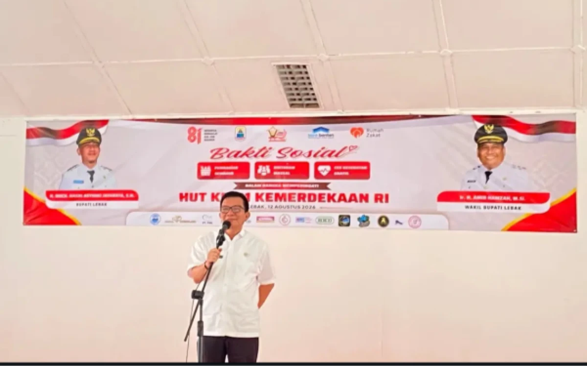 Thumbnail Berita - Bakti Sosial Semarak HUT ke-81 RI di Lebak, 74 Keluarga Terima Sembako dan Puluhan Warga Dapat Layanan Kesehatan Gratis