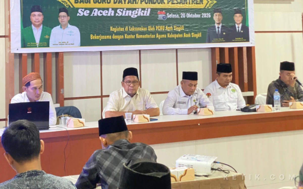 Thumbnail Berita - Sambut HSN 2026, Kemenag dan PCNU Aceh Singkil Bekali Guru Pesantren Keterampilan AI