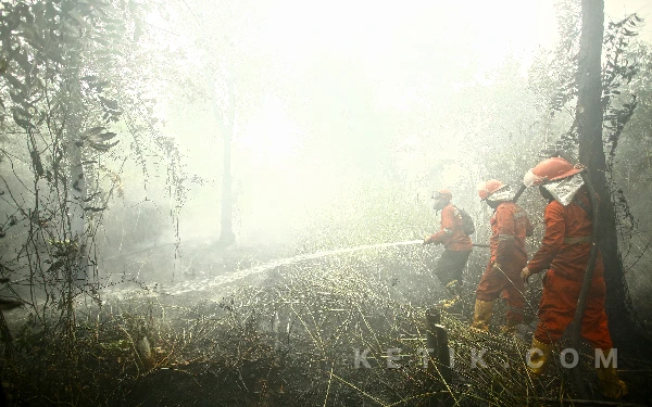 Thumbnail Berita - [FOTO] Pemadaman Kebakaran Lahan di Kota Palembang
