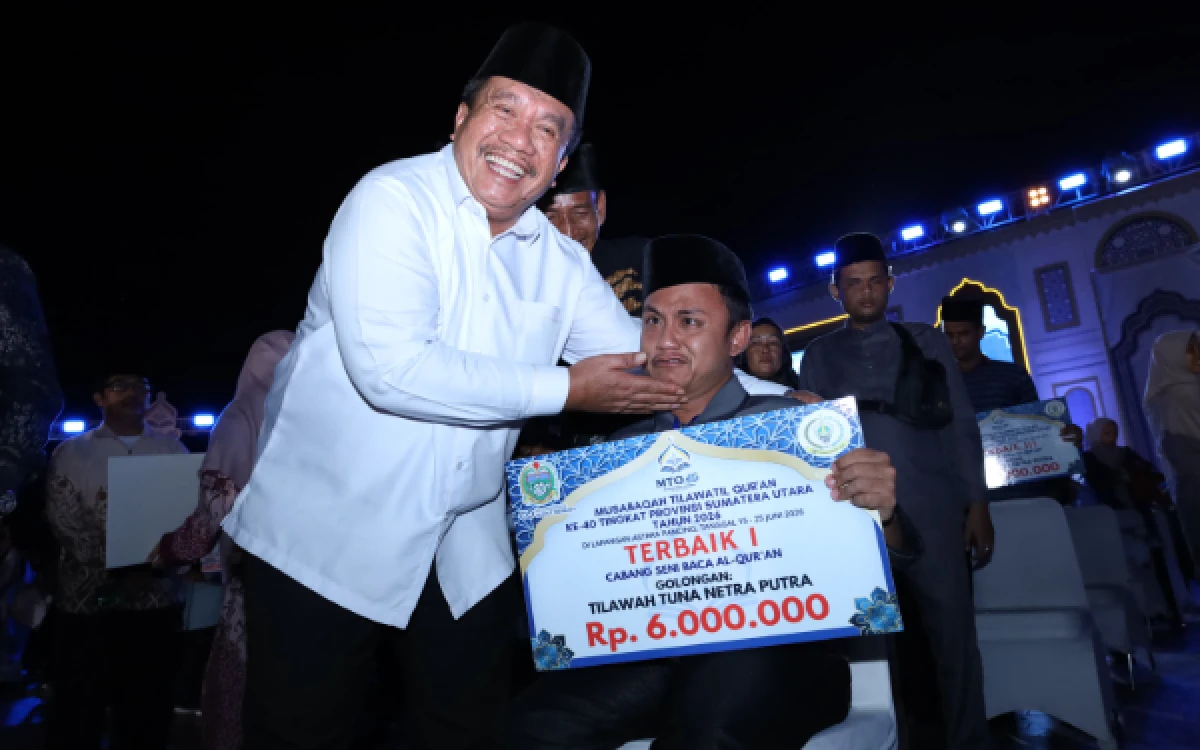 Thumbnail Berita - Penutupan MTQ Ke-40 Provinsi Sumut, Kafilah Asahan Raih Juara Umum V