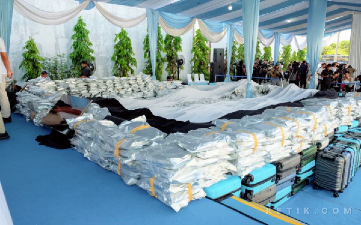 Foto barang bukti narkoba yang berhasil disita BNN dan Direktorat Jenderal Bea dan Cukai ( foto : humas BNN/ katik.com)