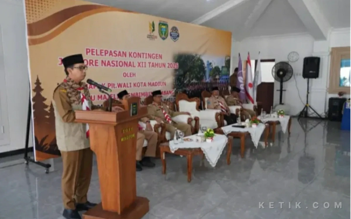Thumbnail Berita - Plt Wali Kota Madiun Lepas 32 Kontingen Pramuka ke Jambore Nasional XII 2026