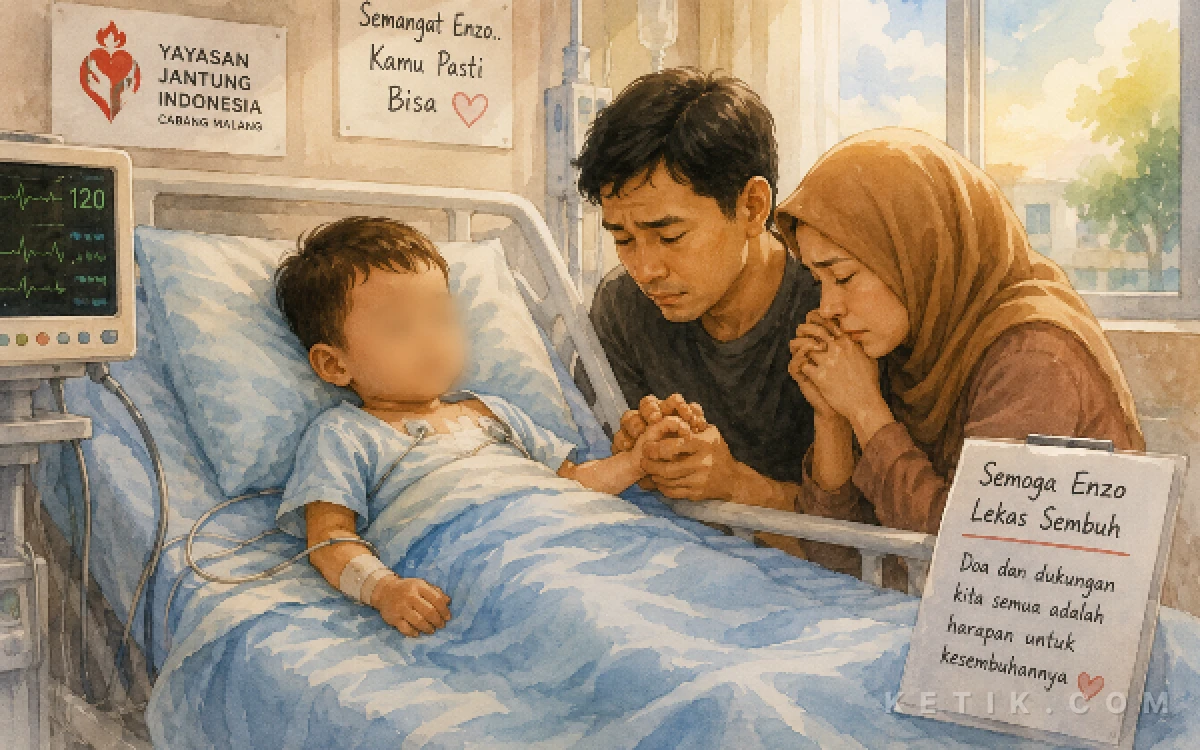 Thumbnail Berita - Harapan untuk Enzo, Balita Blitar Tanpa BPJS yang Kini Menanti Operasi Jantung