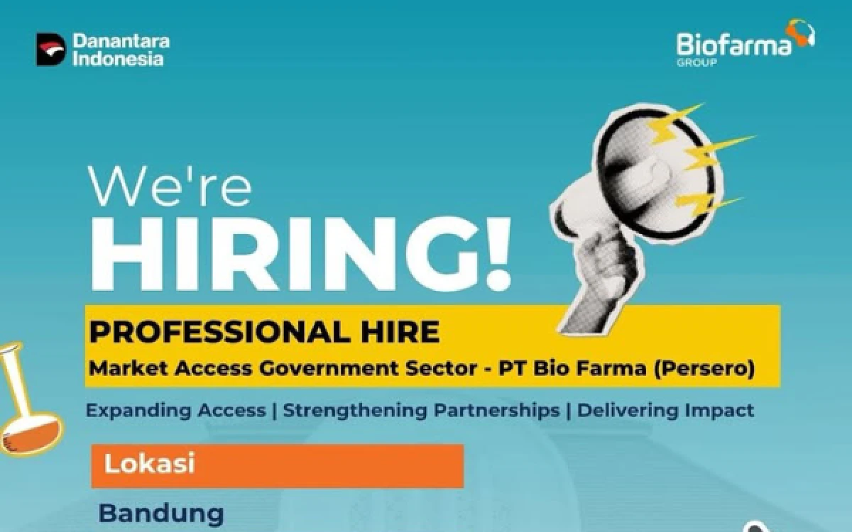 Thumbnail Berita - PT Bio Farma Buka Lowongan Kerja Professional Hire Posisi Market Access di Bandung, Ini Kualifikasinya