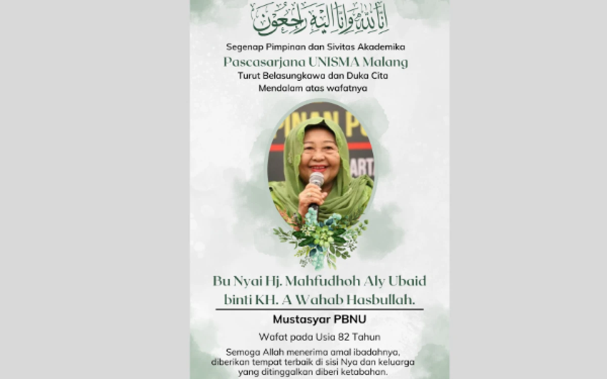 Thumbnail Berita - Berita Duka, Mustasyar PBNU Hj. Machfudhoh Putri Pendiri NU KH Wahab Chasbullah Berpulang