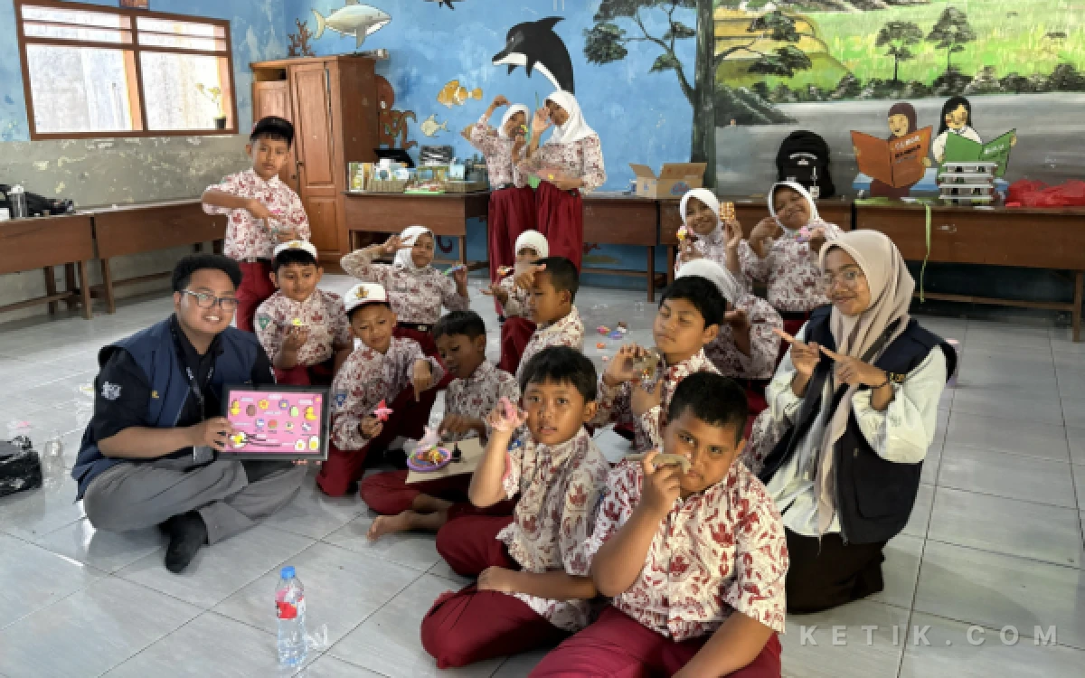 Foto Edukasi protein hewani dari FKH UB kepada siswa SDN 1 Kalisongo Malang. (Foto: Dok. Ketik.com)