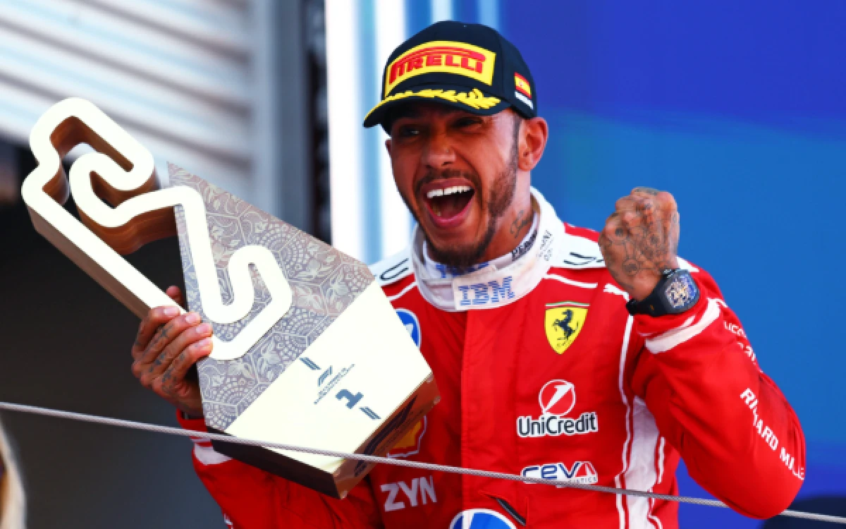 Thumbnail Berita - Lewis Hamilton Bangkit, Raih Podium Pertama di GP Barcelona Bersama Scuderia Ferrari