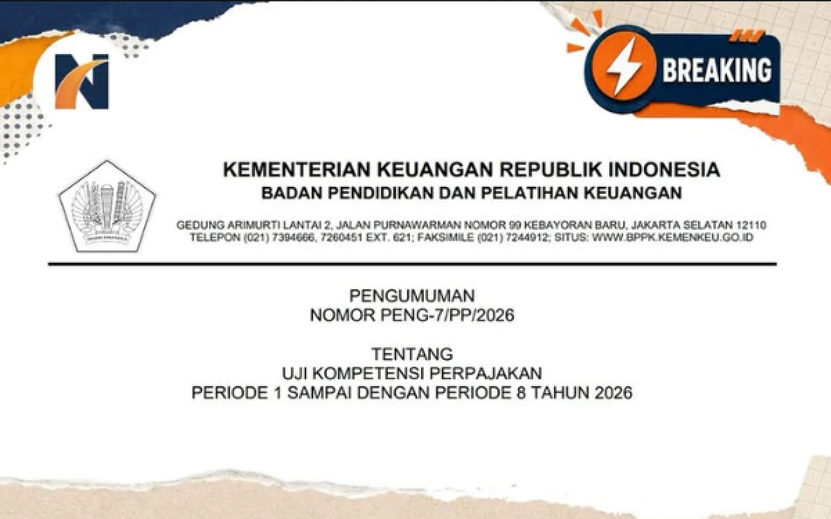 Thumbnail Berita - Catat Tanggalnya! BPPK Resmi Buka Pendaftaran Uji Kompetensi Perpajakan Periode 1–8 Tahun 2026